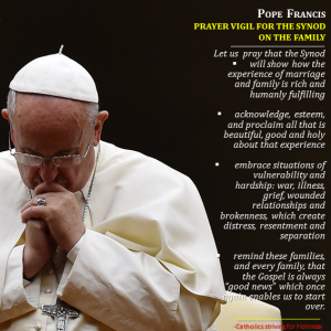 Pope Francis Vigil prayer Synod